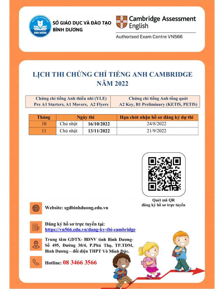 Lịch thi chứng chỉ tiếng Anh Cambridge năm 2022