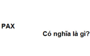 Pax là gì? giải thích trong các lĩnh vực khác nhau